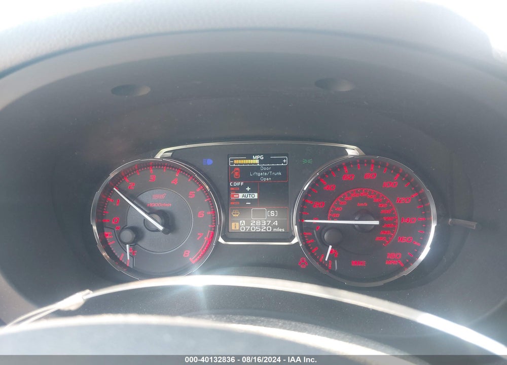 2016 SUBARU WRX STI VIN: JF1VA2M60G9829322