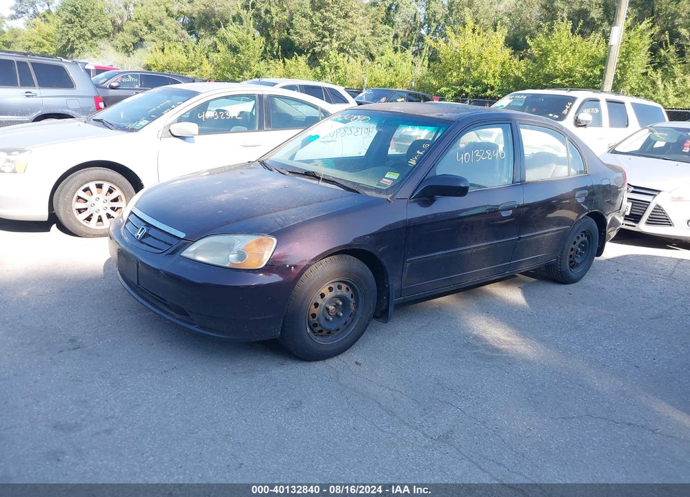 2001 HONDA CIVIC LX VIN: JHMES16561S003806