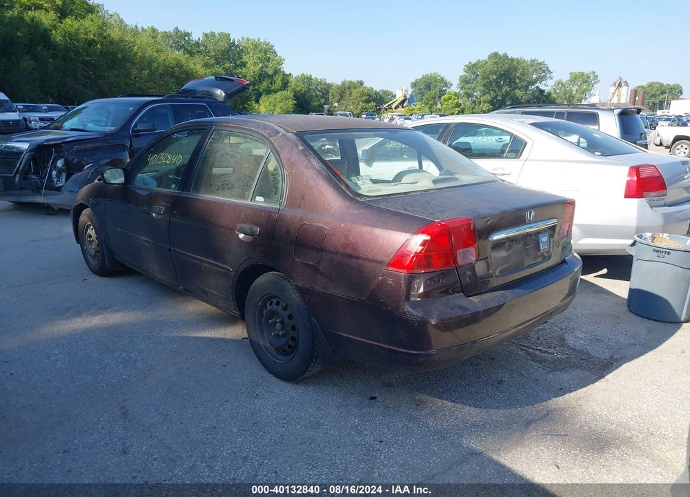 2001 HONDA CIVIC LX VIN: JHMES16561S003806