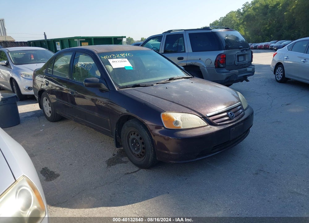 2001 HONDA CIVIC LX VIN: JHMES16561S003806