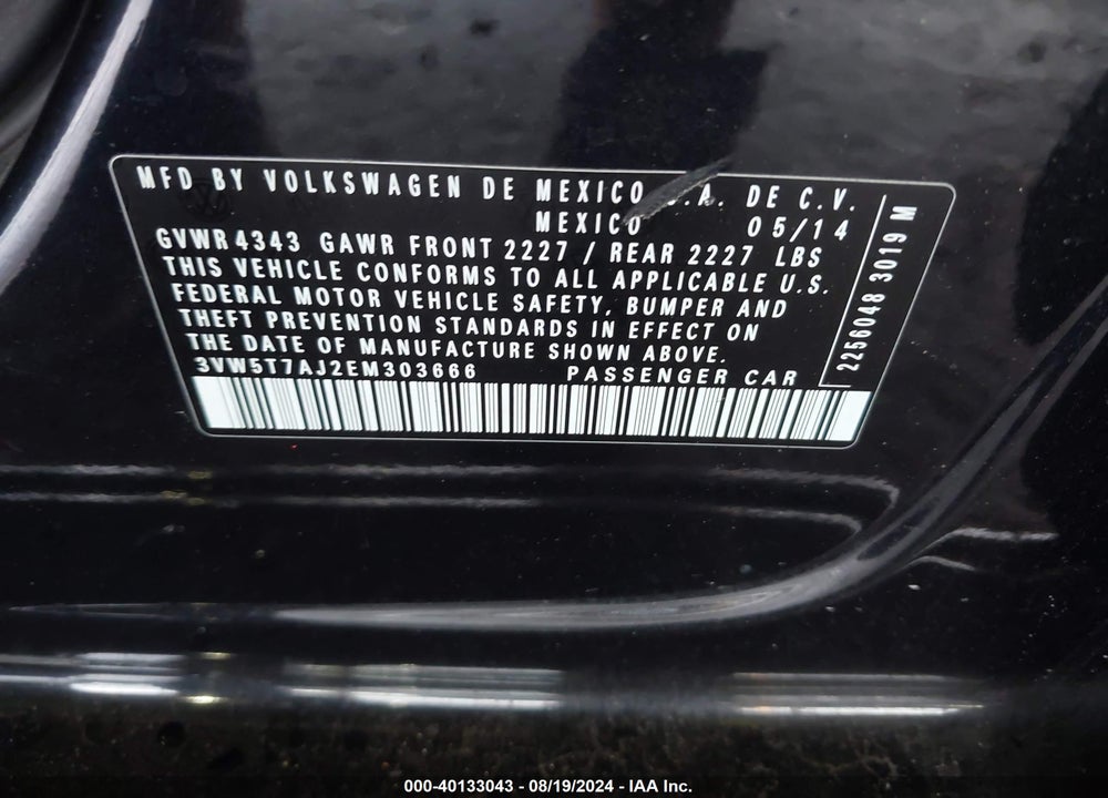 2014 VOLKSWAGEN JETTA GLI EDITION 30 W/NAV VIN: 3VW5T7AJ2EM303666