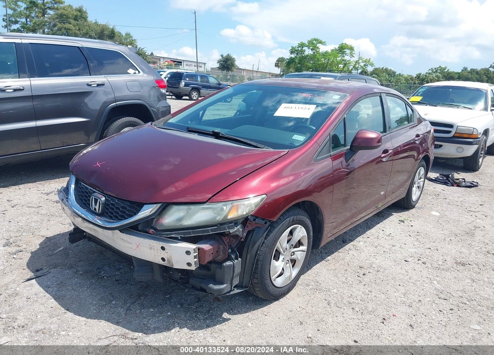 2013 HONDA CIVIC LX VIN: 19XFB2F59DE033188