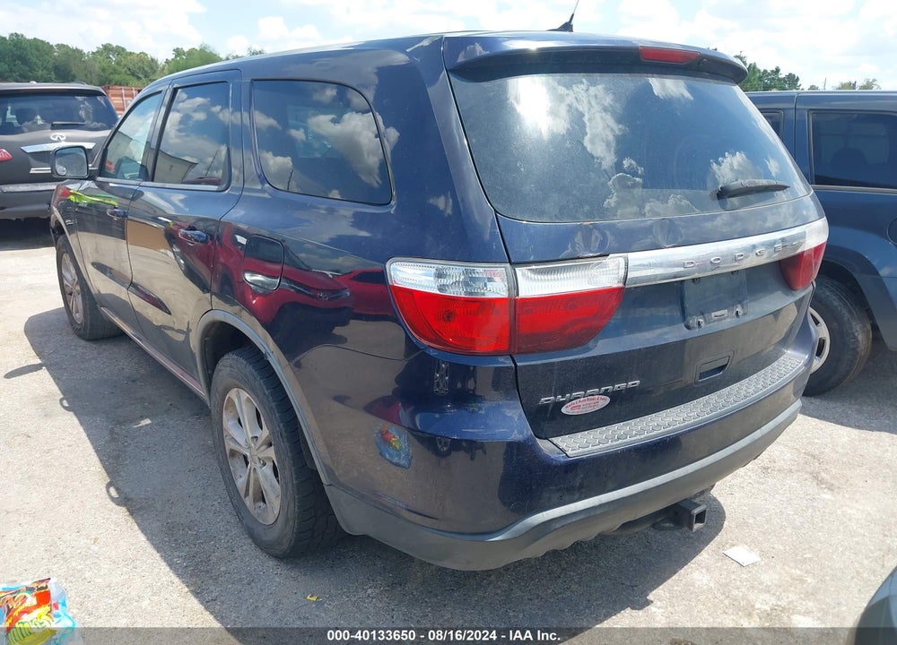2012 DODGE DURANGO SXT VIN: 1C4RDHAG8CC206661