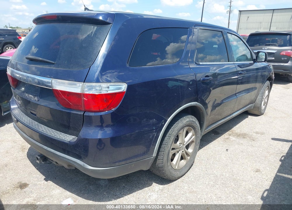 2012 DODGE DURANGO SXT VIN: 1C4RDHAG8CC206661