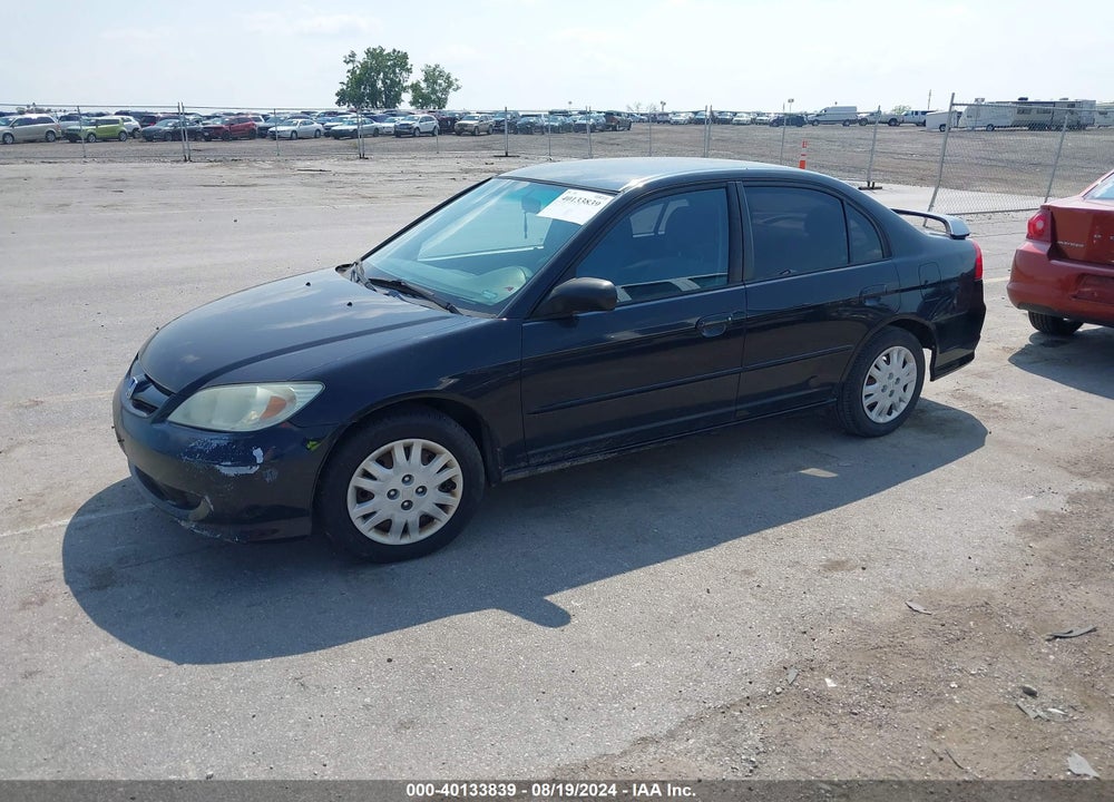2005 HONDA CIVIC LX VIN: 2HGES15555H580912