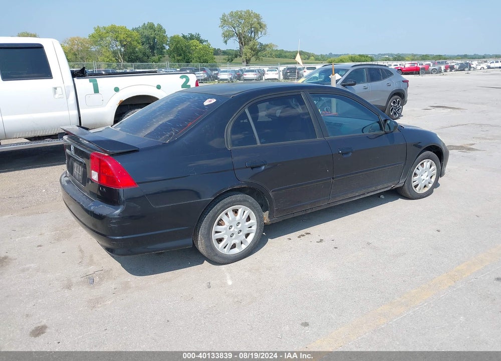 2005 HONDA CIVIC LX VIN: 2HGES15555H580912
