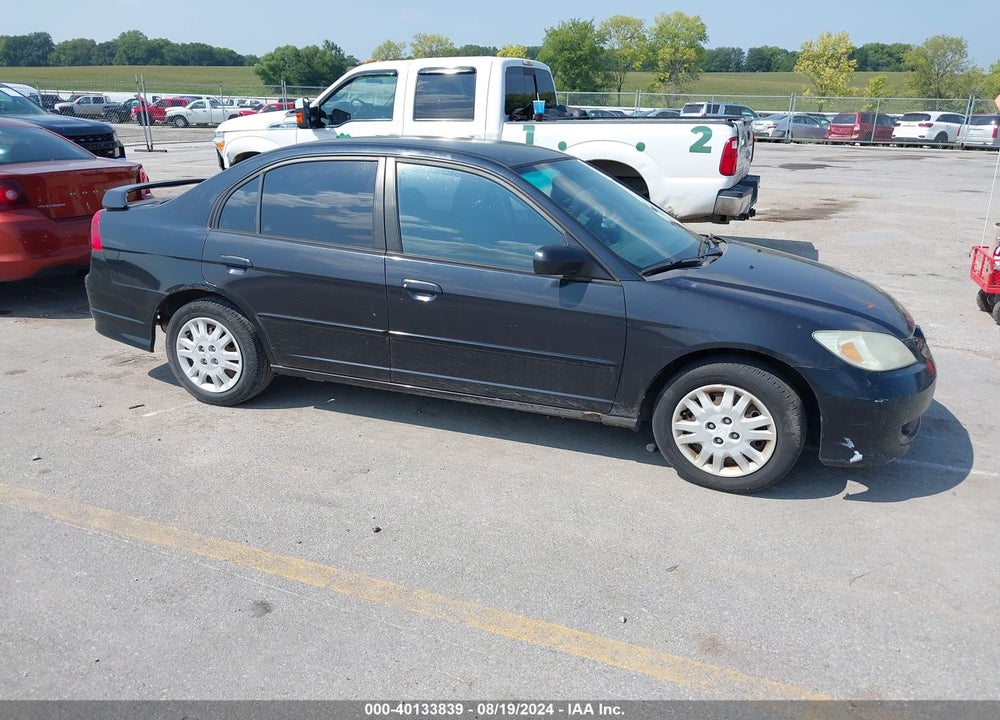 2005 HONDA CIVIC LX VIN: 2HGES15555H580912