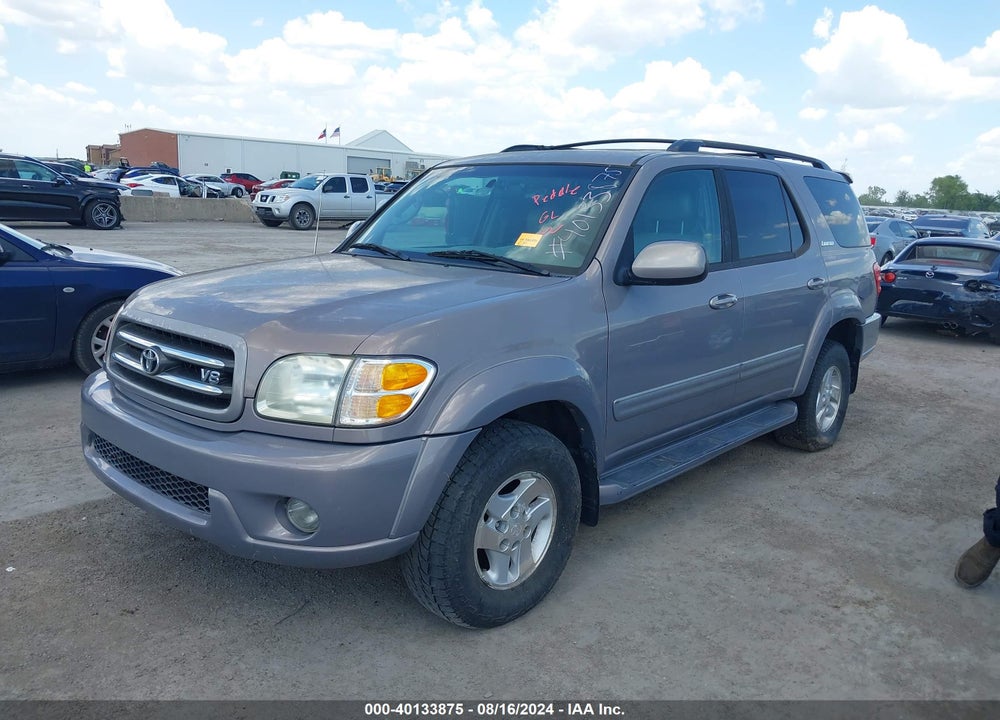 2002 TOYOTA SEQUOIA LIMITED V8 VIN: 5TDBT48A52S133065