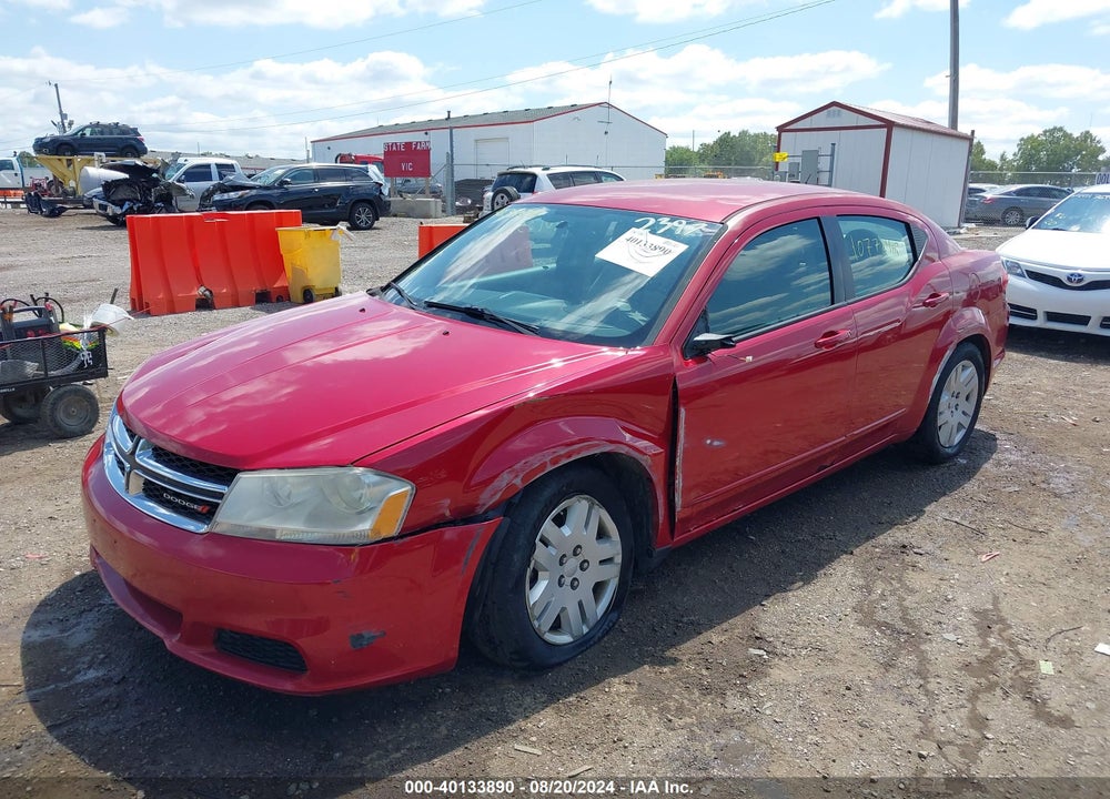 2012 DODGE AVENGER SE VIN: 1C3CDZAG6CN327709