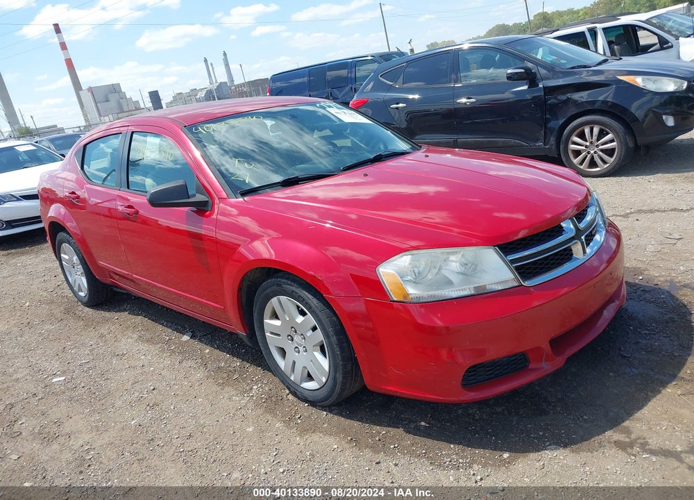 2012 DODGE AVENGER SE VIN: 1C3CDZAG6CN327709