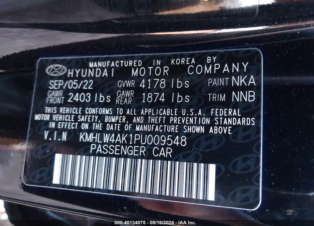 2023 HYUNDAI ELANTRA N VIN: KMHLW4AK1PU009548