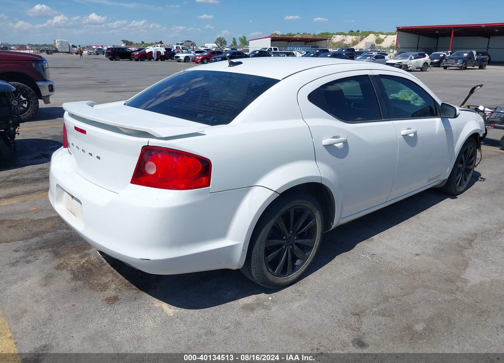 2013 DODGE AVENGER SXT VIN: 1C3CDZCGXDN696491