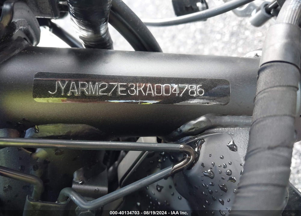 2019 YAMAHA MT07 VIN: JYARM27E3KA004786
