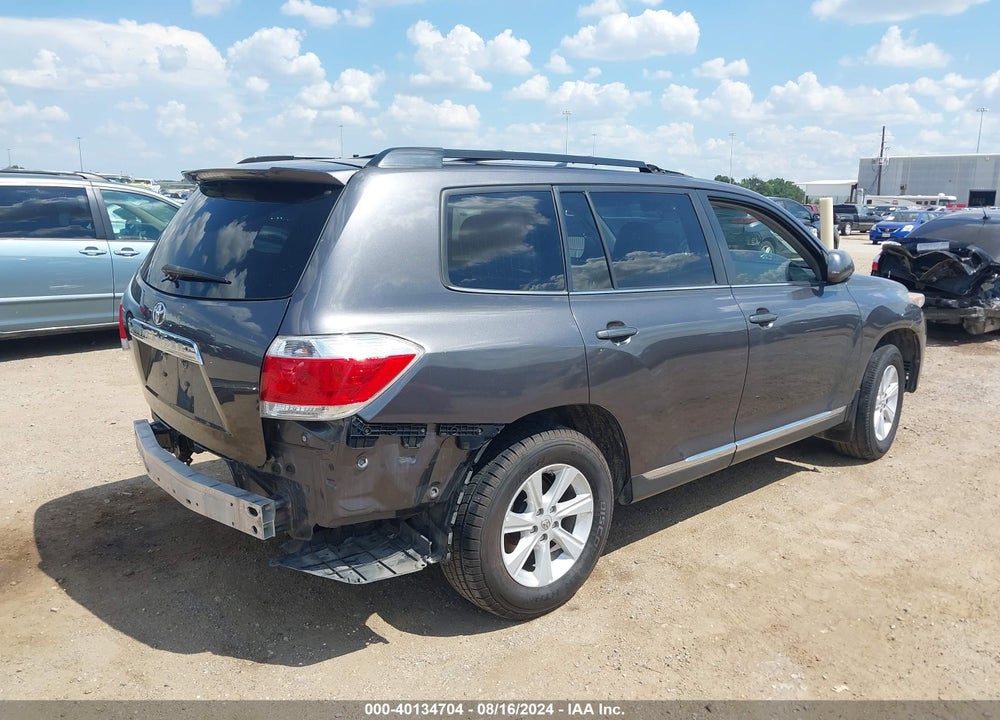 2013 TOYOTA HIGHLANDER BASE PLUS V6 VIN: 5TDZK3EH0DS142160