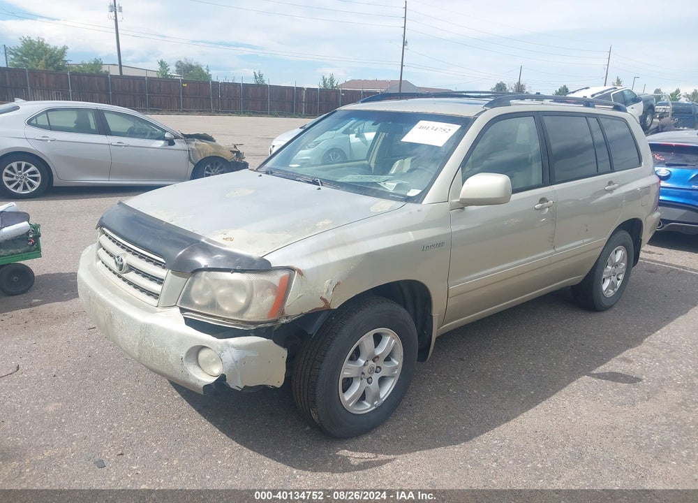 2001 TOYOTA HIGHLANDER V6 VIN: JTEHF21A010035297