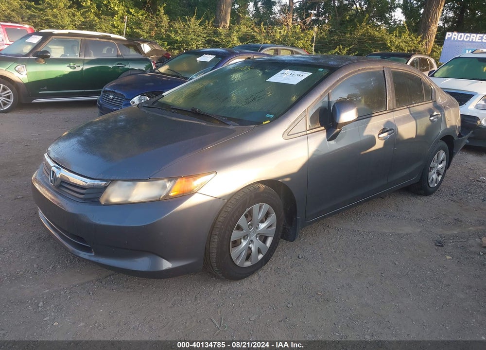 2012 HONDA CIVIC LX VIN: 19XFB2F57CE084221
