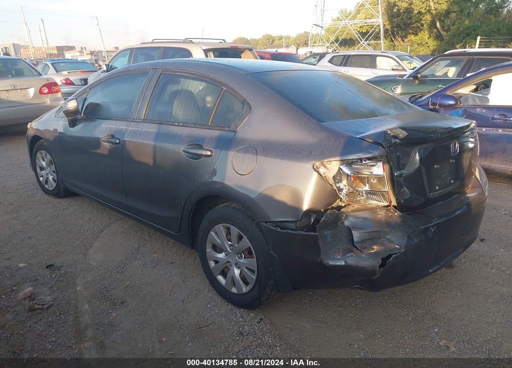 2012 HONDA CIVIC LX VIN: 19XFB2F57CE084221