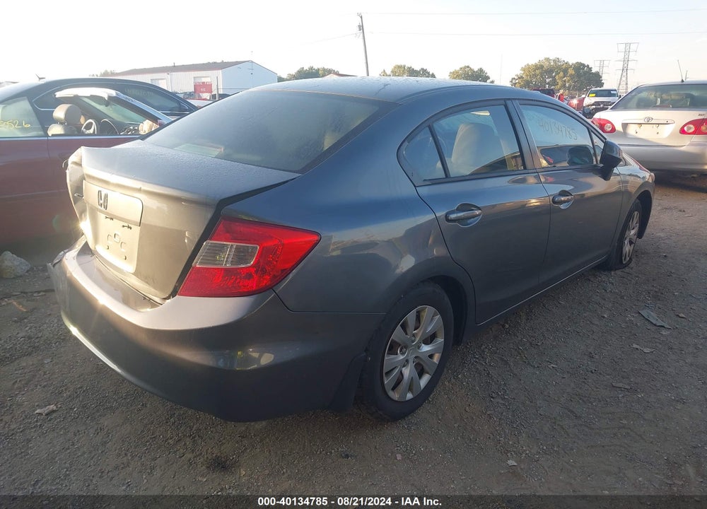 2012 HONDA CIVIC LX VIN: 19XFB2F57CE084221