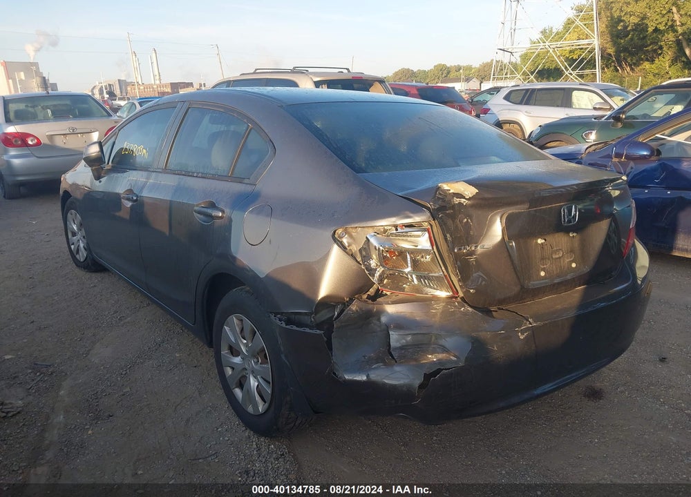 2012 HONDA CIVIC LX VIN: 19XFB2F57CE084221