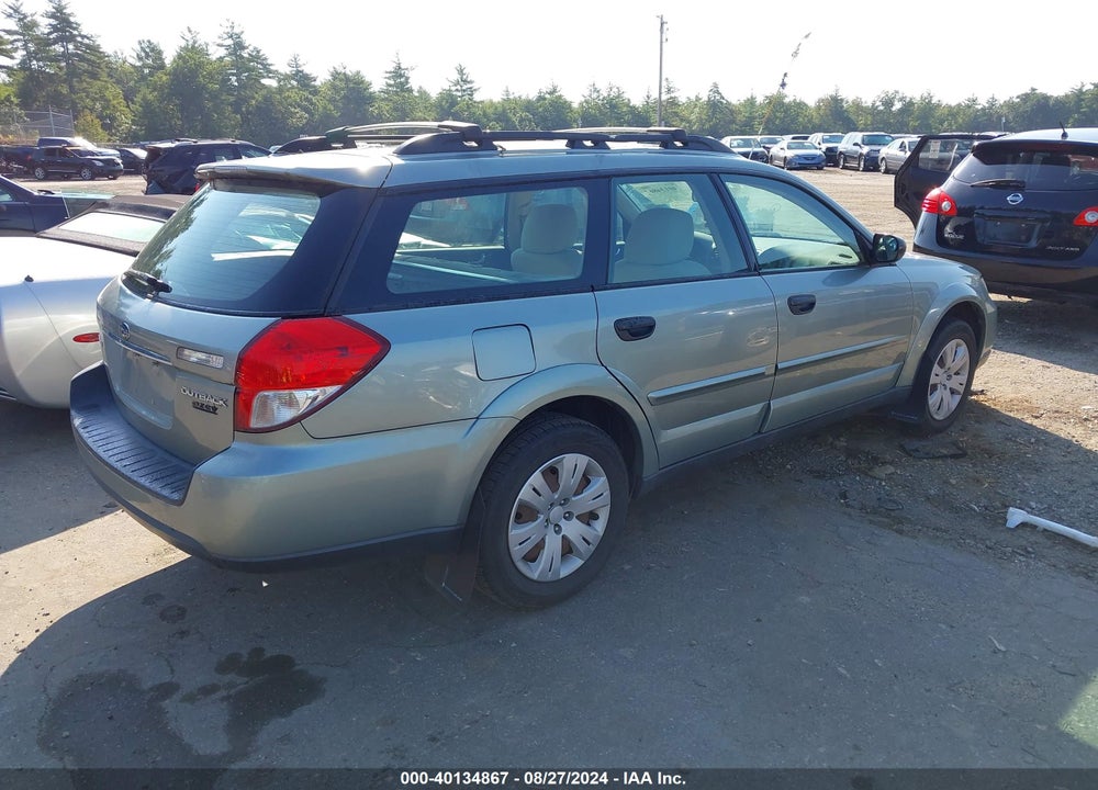 2009 SUBARU OUTBACK 2.5I VIN: 4S4BP60C997326848