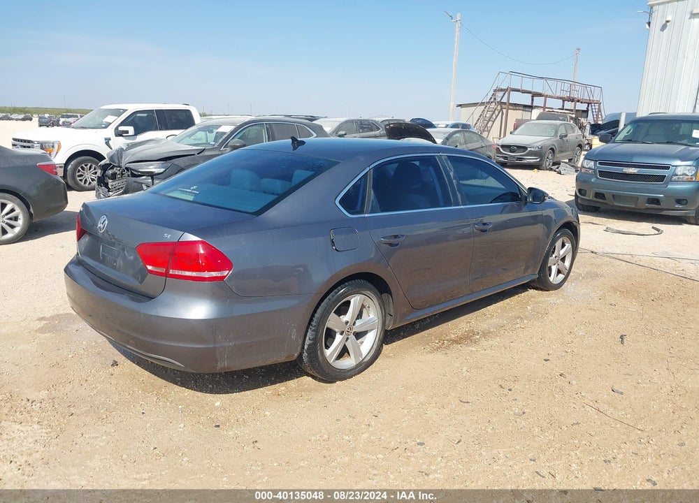 2012 VOLKSWAGEN PASSAT 2.5L SE VIN: 1VWBH7A3XCC044655