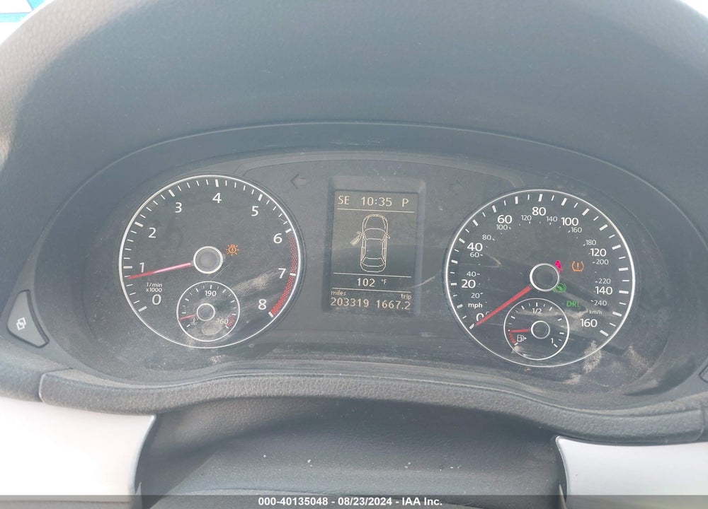 2012 VOLKSWAGEN PASSAT 2.5L SE VIN: 1VWBH7A3XCC044655