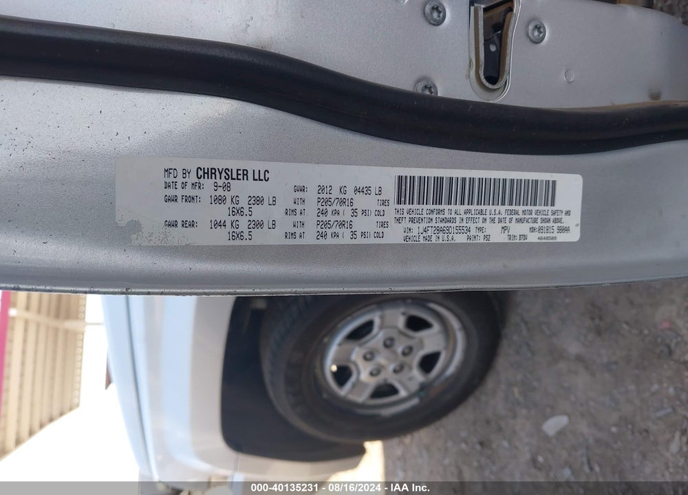 2009 JEEP PATRIOT SPORT VIN: 1J4FT28A69D155534