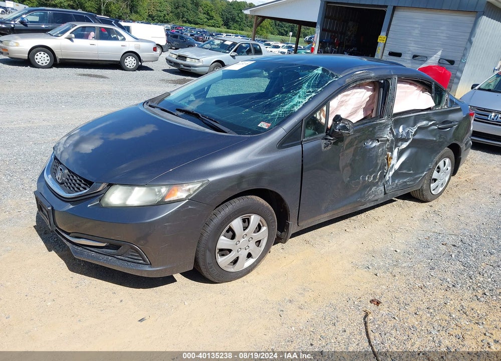 2013 HONDA CIVIC LX VIN: 19XFB2F53DE239252