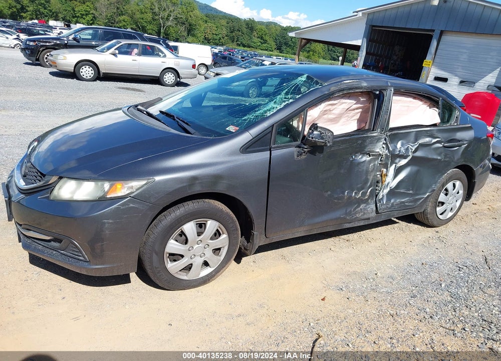 2013 HONDA CIVIC LX VIN: 19XFB2F53DE239252