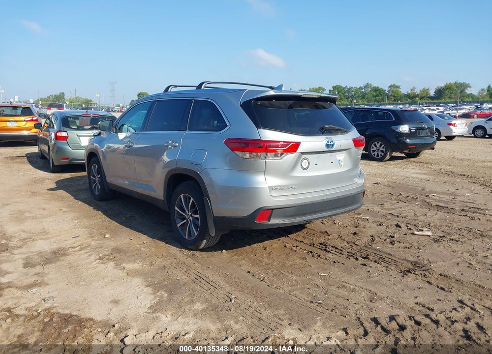 2019 TOYOTA HIGHLANDER HYBRID XLE VIN: 5TDJGRFH8KS072128