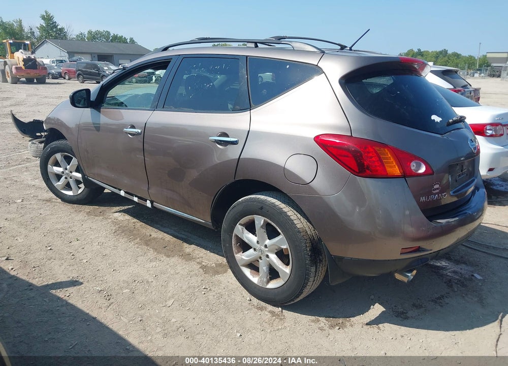 2009 NISSAN MURANO S VIN: JN8AZ18W79W118229