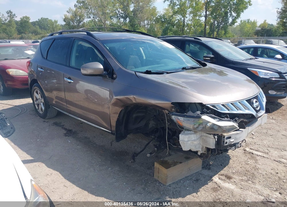 2009 NISSAN MURANO S VIN: JN8AZ18W79W118229