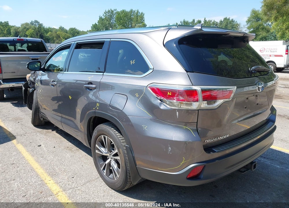 2016 TOYOTA HIGHLANDER XLE V6 VIN: 5TDJKRFH4GS506843
