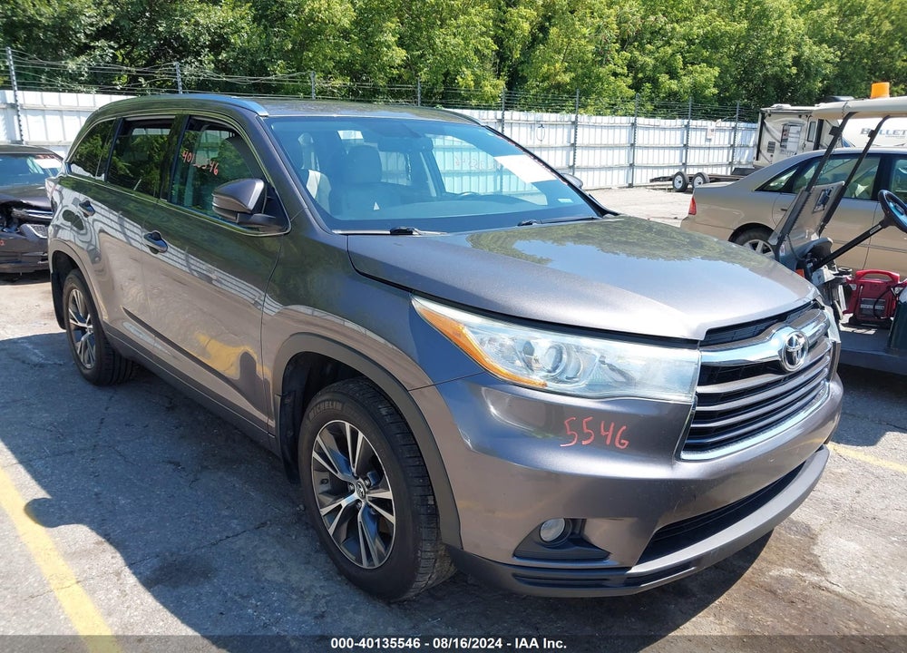 2016 TOYOTA HIGHLANDER XLE V6 VIN: 5TDJKRFH4GS506843