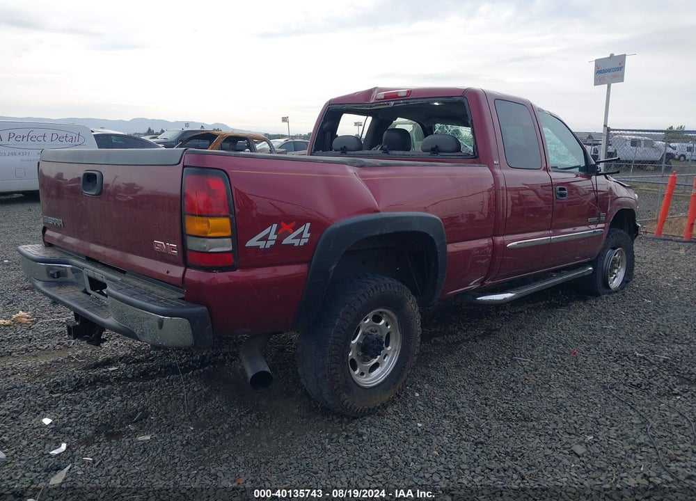 2004 GMC SIERRA 2500HD SLT VIN: 1GTHK292X4E233177