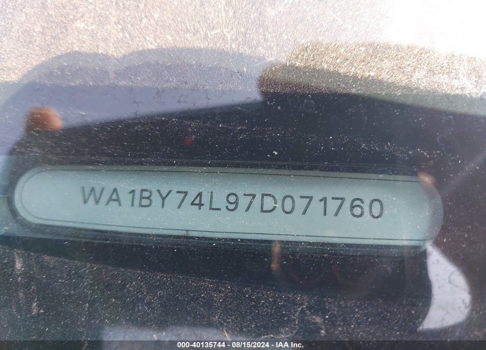 2007 AUDI Q7 3.6 PREMIUM VIN: WA1BY74L97D071760