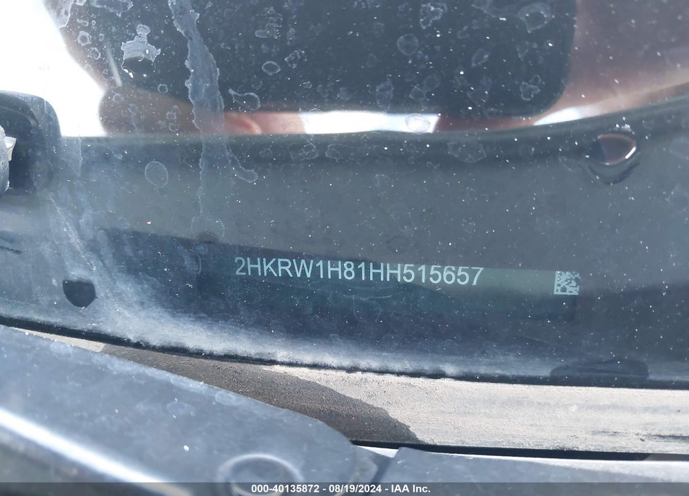 2017 HONDA CR-V EX-L/EX-L NAVI VIN: 2HKRW1H81HH515657
