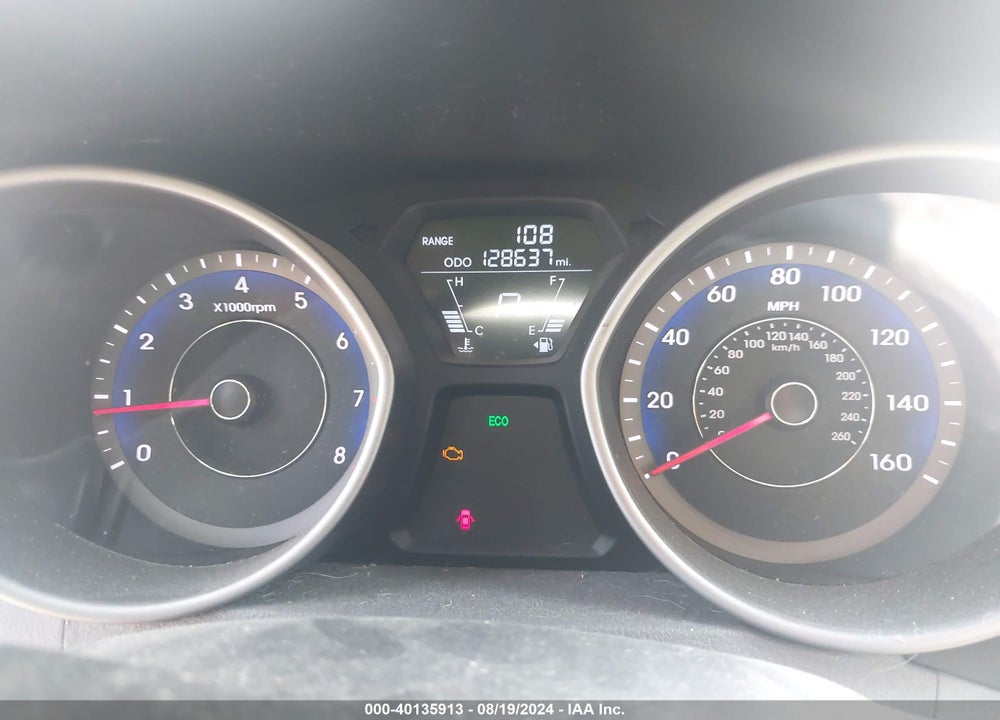 2013 HYUNDAI ELANTRA GLS VIN: KMHDH4AE8DU007106