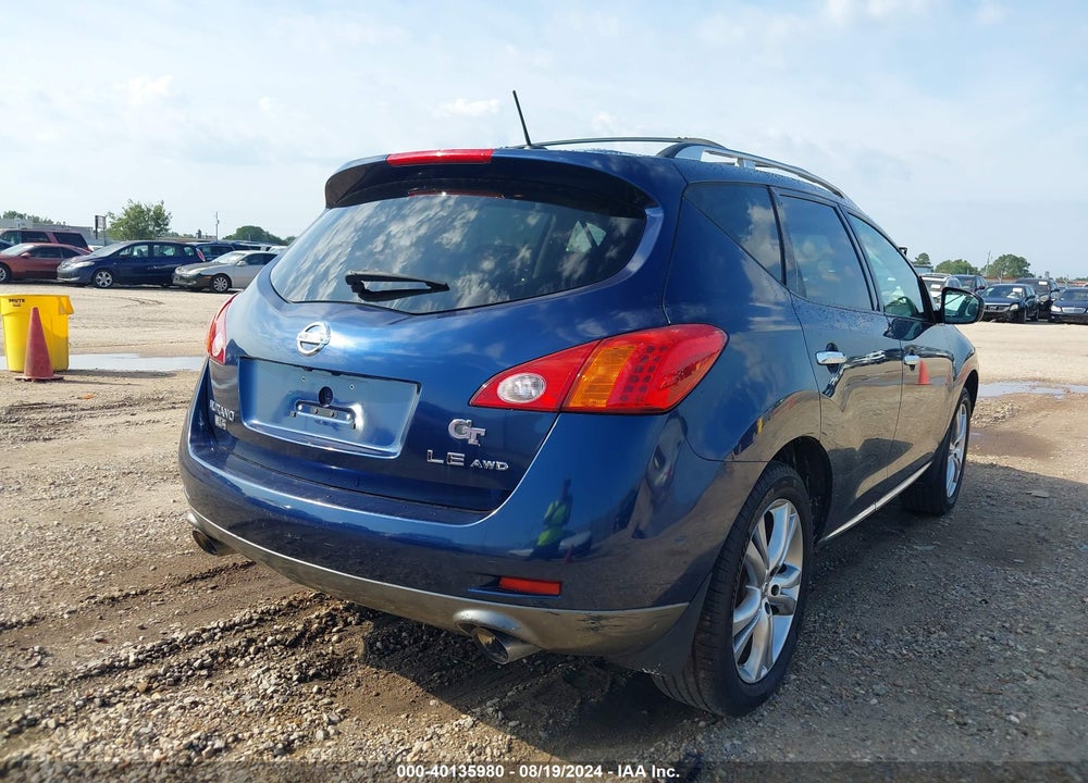 2009 NISSAN MURANO LE VIN: JN8AZ18W29W116694