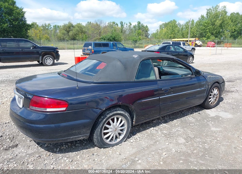 2002 CHRYSLER SEBRING LXI VIN: 1C3EL55R62N317762
