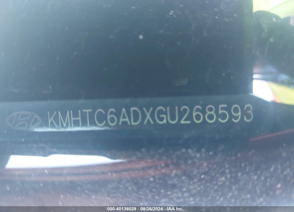 2016 HYUNDAI VELOSTER VIN: KMHTC6ADXGU268593