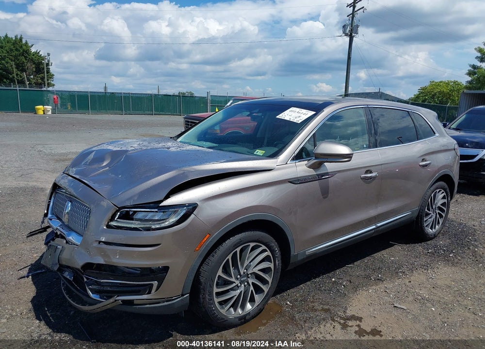 2019 LINCOLN NAUTILUS RESERVE VIN: 2LMPJ8L94KBL32139
