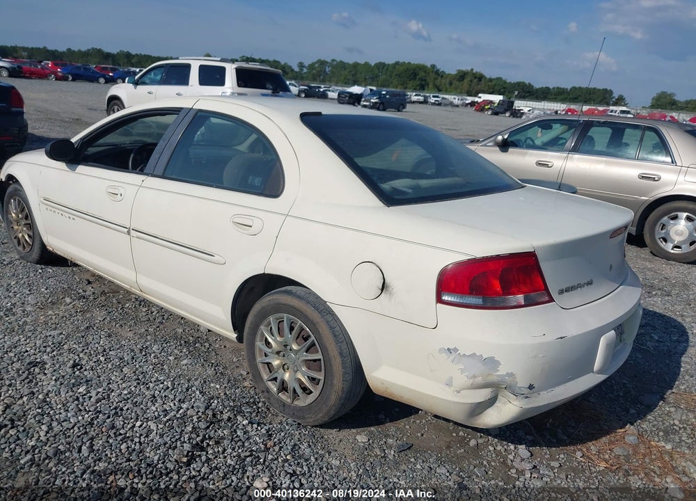 2001 CHRYSLER SEBRING LX VIN: 1C3EL46X81N591731