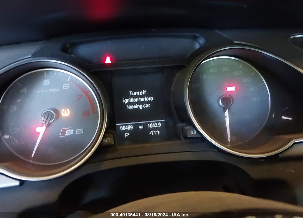 2015 AUDI S5 3.0T PREMIUM PLUS VIN: WAUCGAFR8FA002390