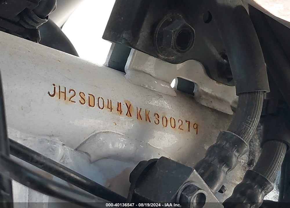 2019 HONDA CRF1000 A VIN: JH2SD044XKK300279