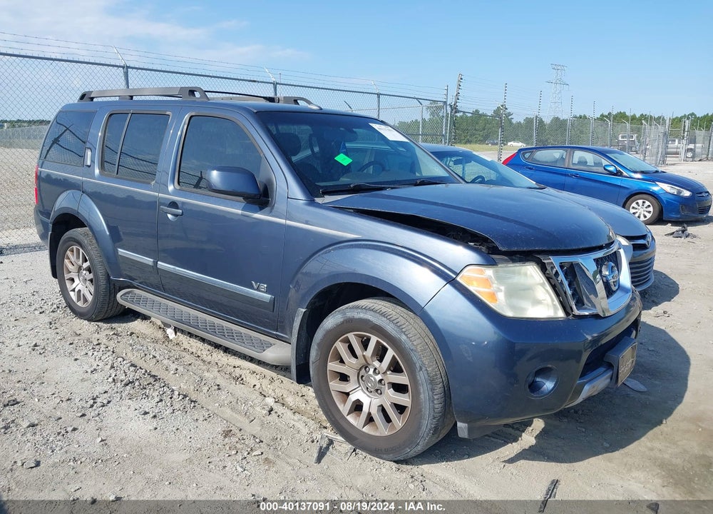2008 NISSAN PATHFINDER LE V8 VIN: 5N1BR18A28C625460
