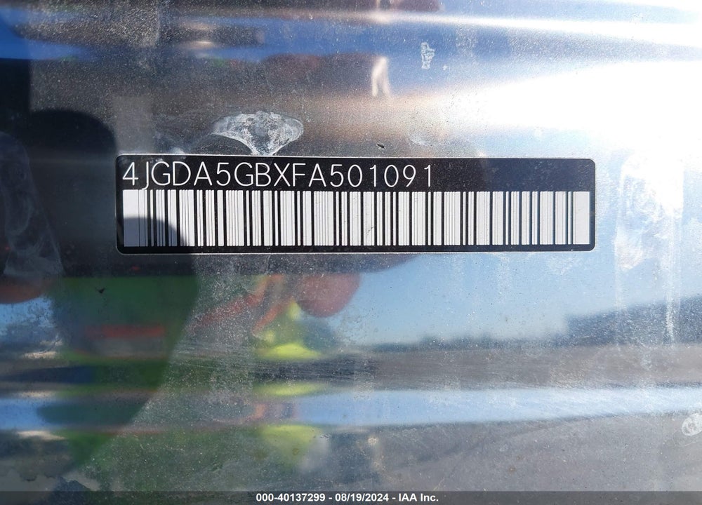 2015 MERCEDES-BENZ ML 400 4MATIC VIN: 4JGDA5GBXFA501091