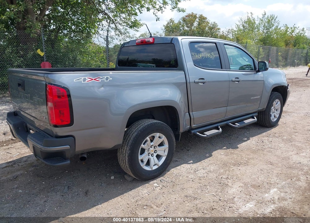 2022 CHEVROLET COLORADO 4WD SHORT BOX LT VIN: 1GCGTCEN5N1134063