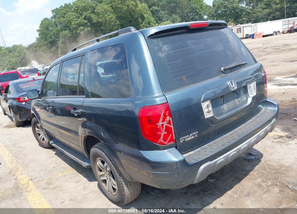 2005 HONDA PILOT EX-L VIN: 5FNYF18665B007298