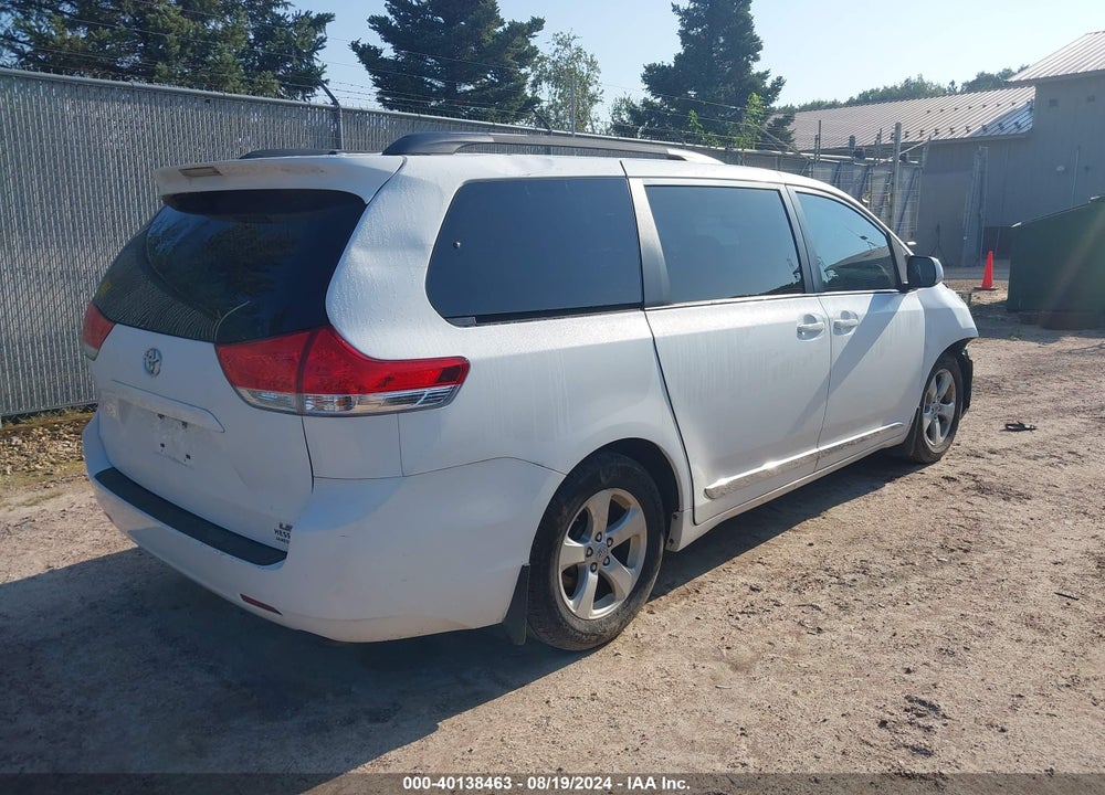 2011 TOYOTA SIENNA LE V6 VIN: 5TDKK3DC4BS148922